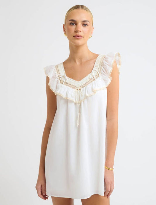 Teacup Mini Dress - White