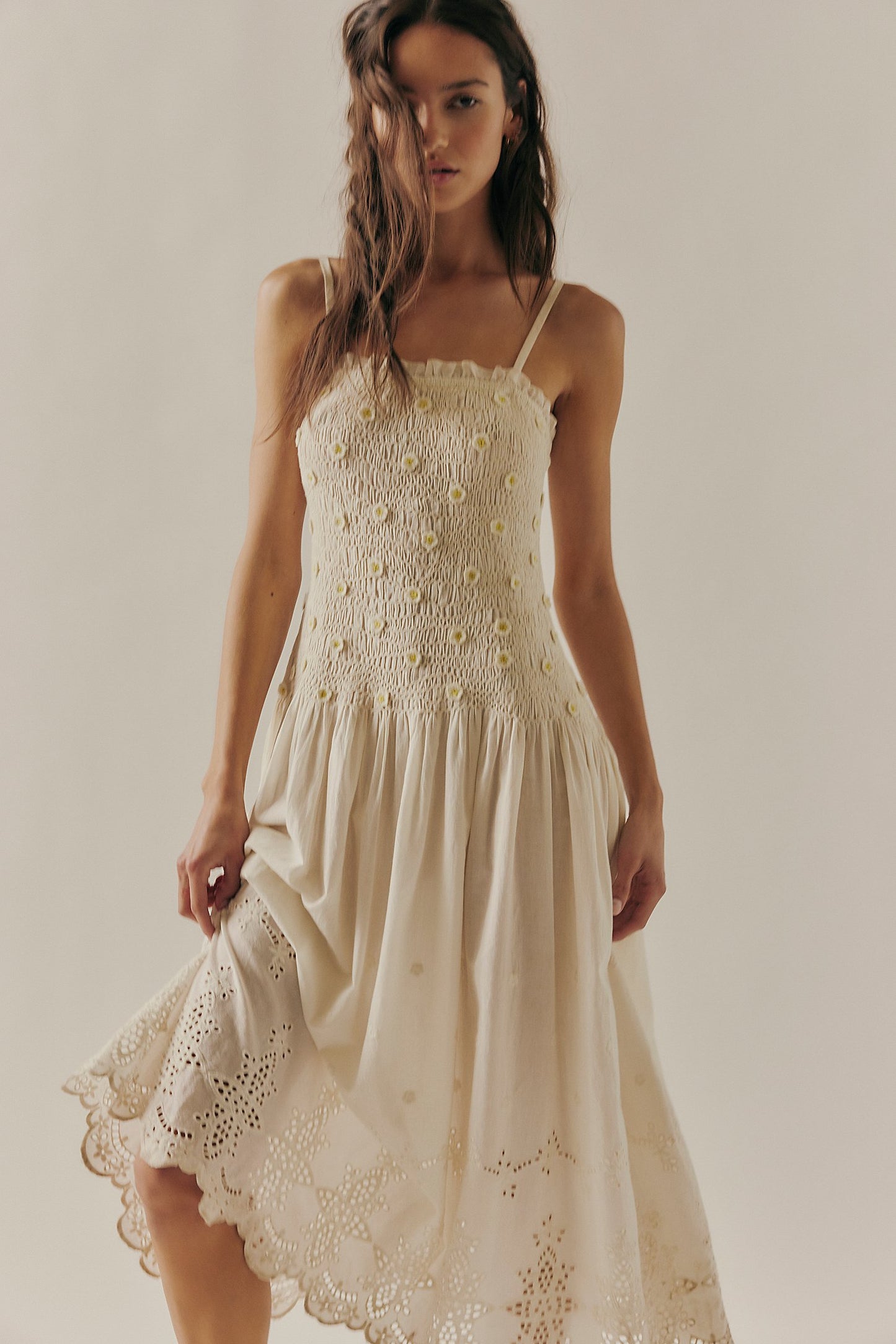 Daphne Midi Dress - Ivory