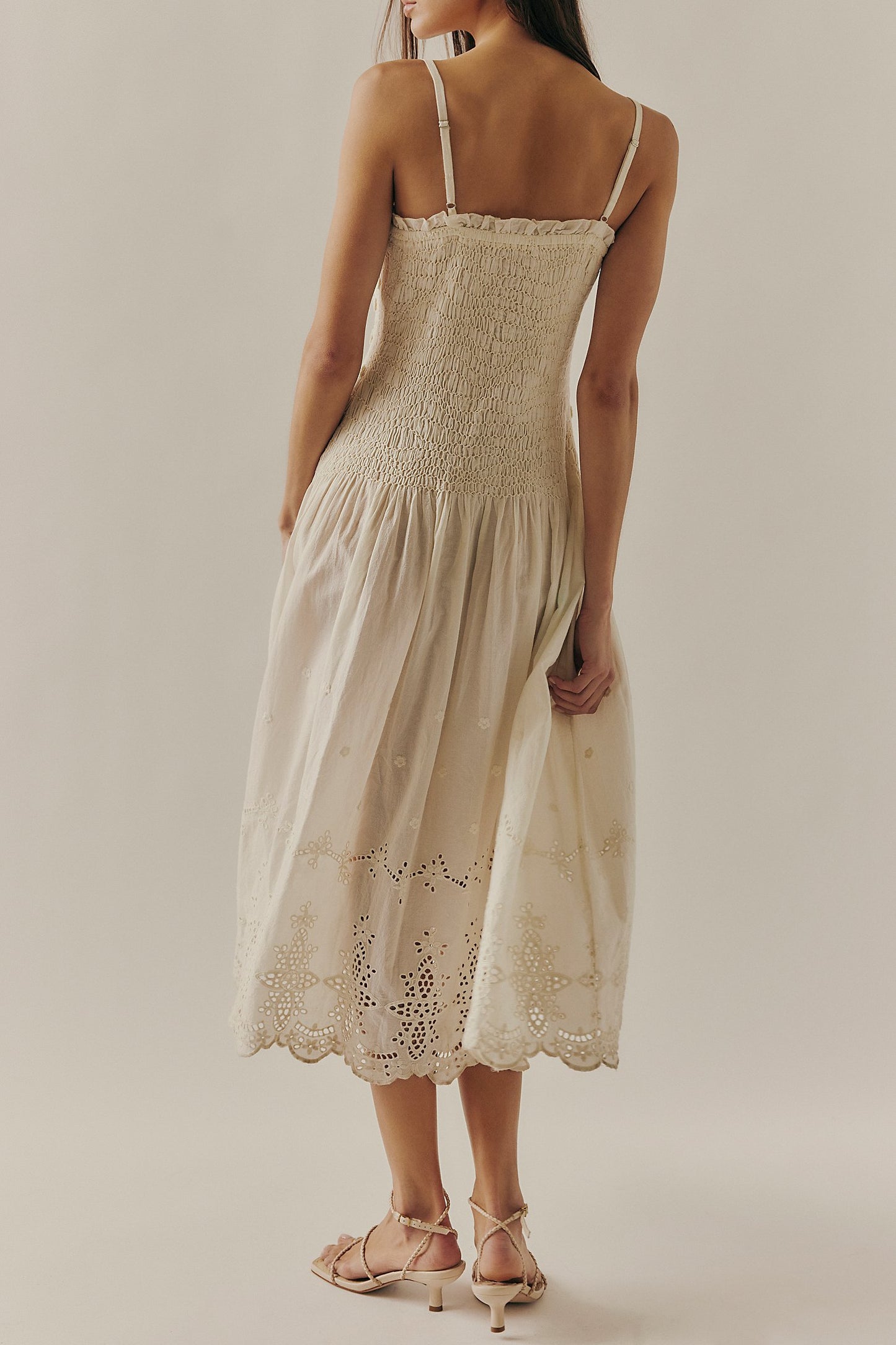 Daphne Midi Dress - Ivory