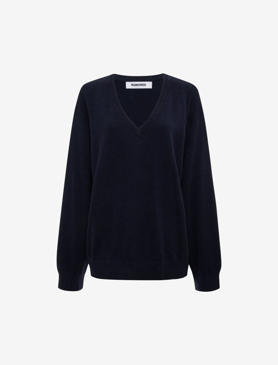 Vail V-Neck Sweater - Navy