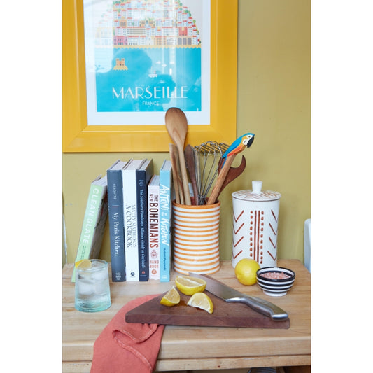 Moroccan Ceramic - Hand-Painted Kitchen Utensil Holder