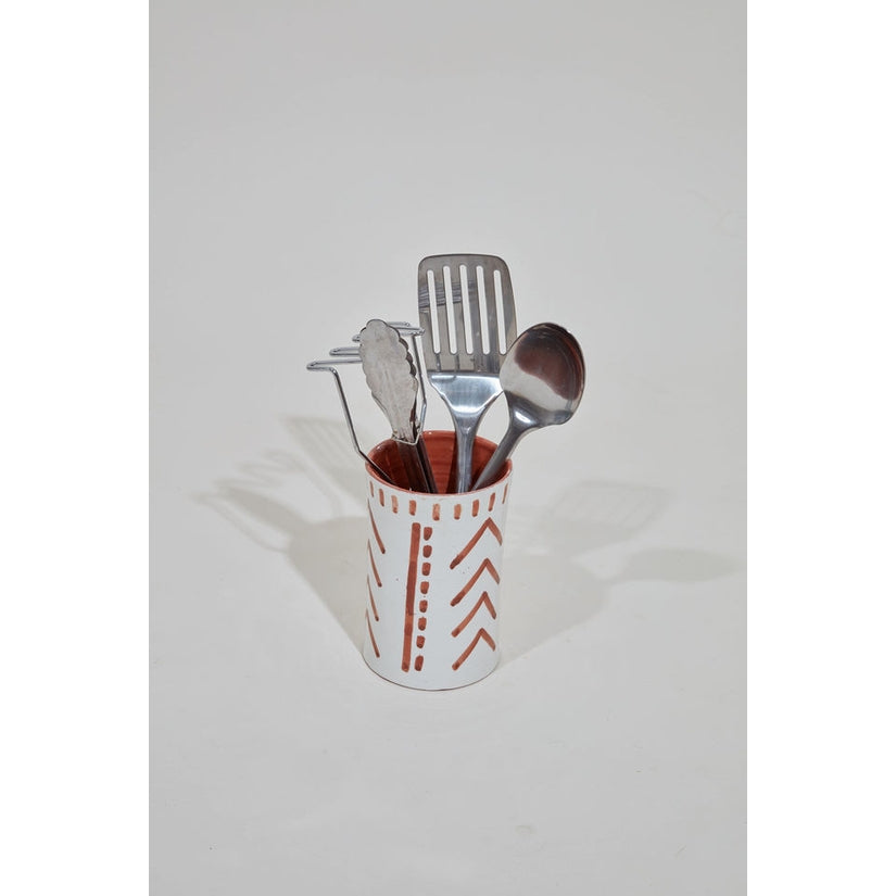 Moroccan Ceramic - Hand-Painted Kitchen Utensil Holder