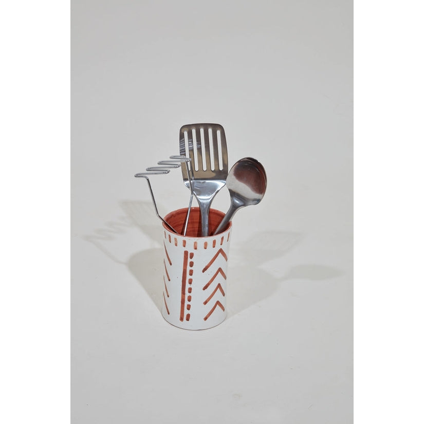 Moroccan Ceramic - Hand-Painted Kitchen Utensil Holder