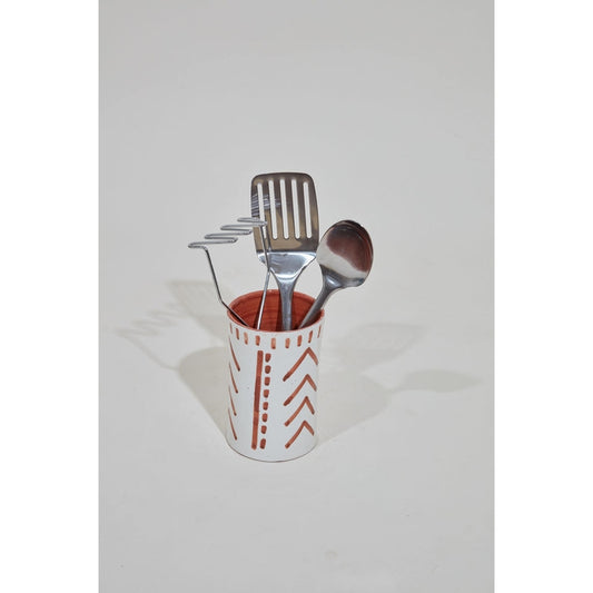 Moroccan Ceramic - Hand-Painted Kitchen Utensil Holder