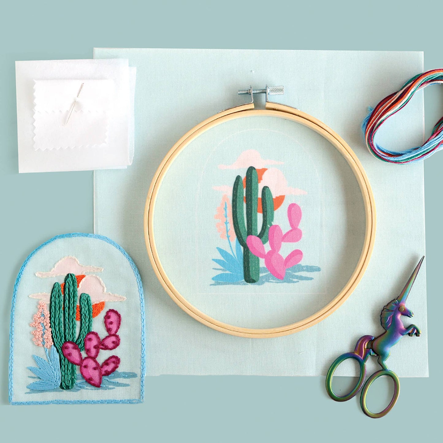 DIY Kit: Cactus Embroidery Patch Kit