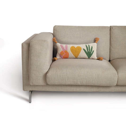 Peace Love Plants With Tassels Hook Pillow