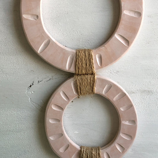Blush Circle Ceramic Wall Hanging