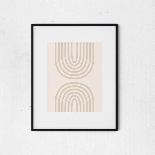 Modern Arches Pink Blush Minimalist Wall Art Print